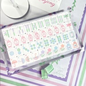 Bam! Let's Mahjong Garden Party Tiles and Mat